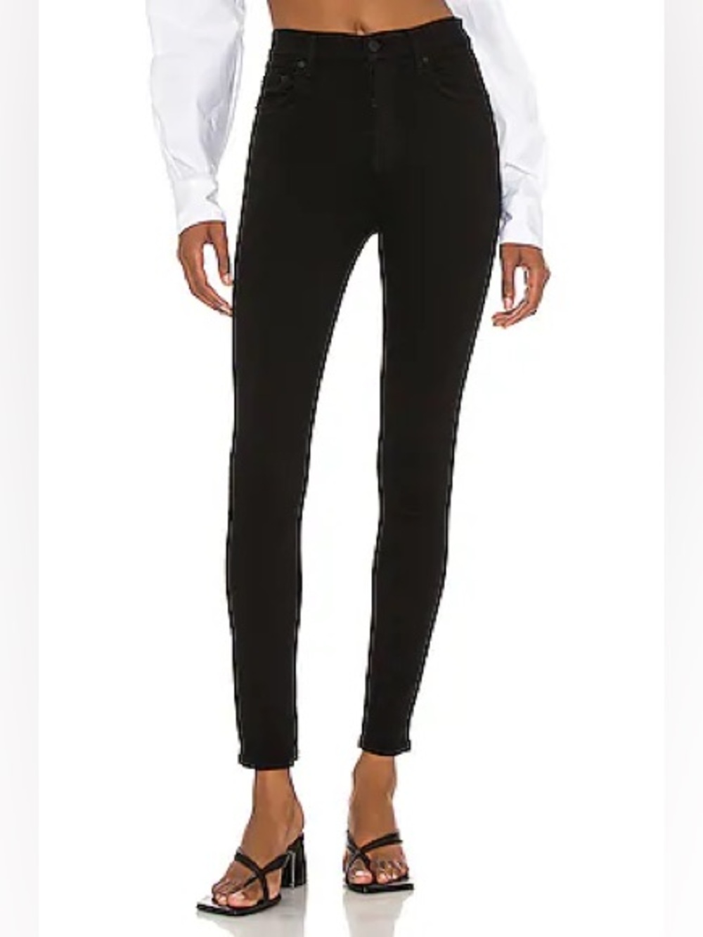 GRLFRND High Rise Stretch Skinny Black Skinny Jeans